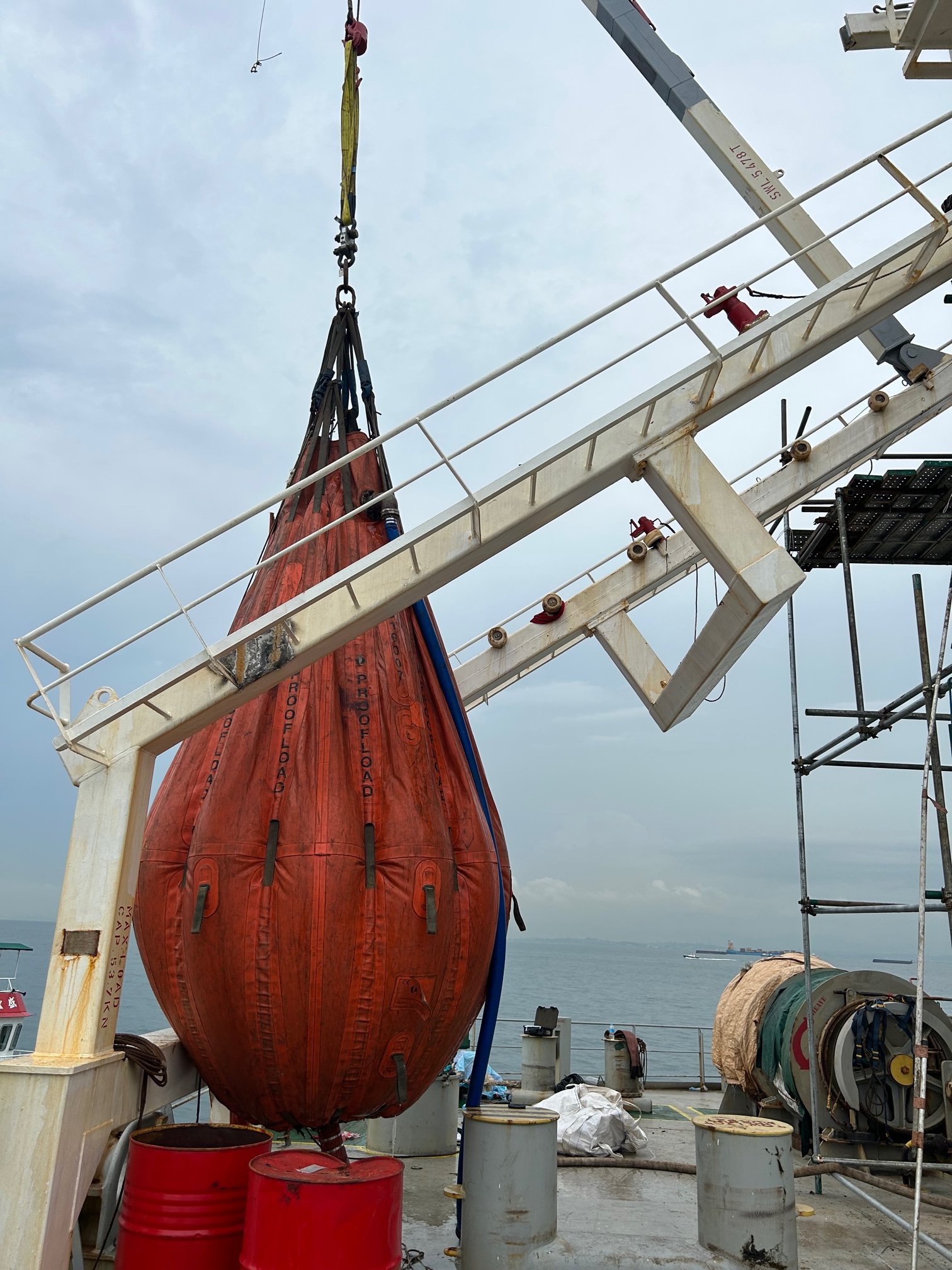 Load testing of life boat